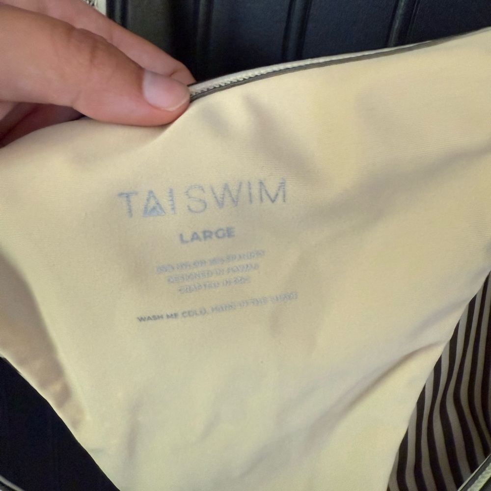 Chic Olive Striped Bikini Set - image 6